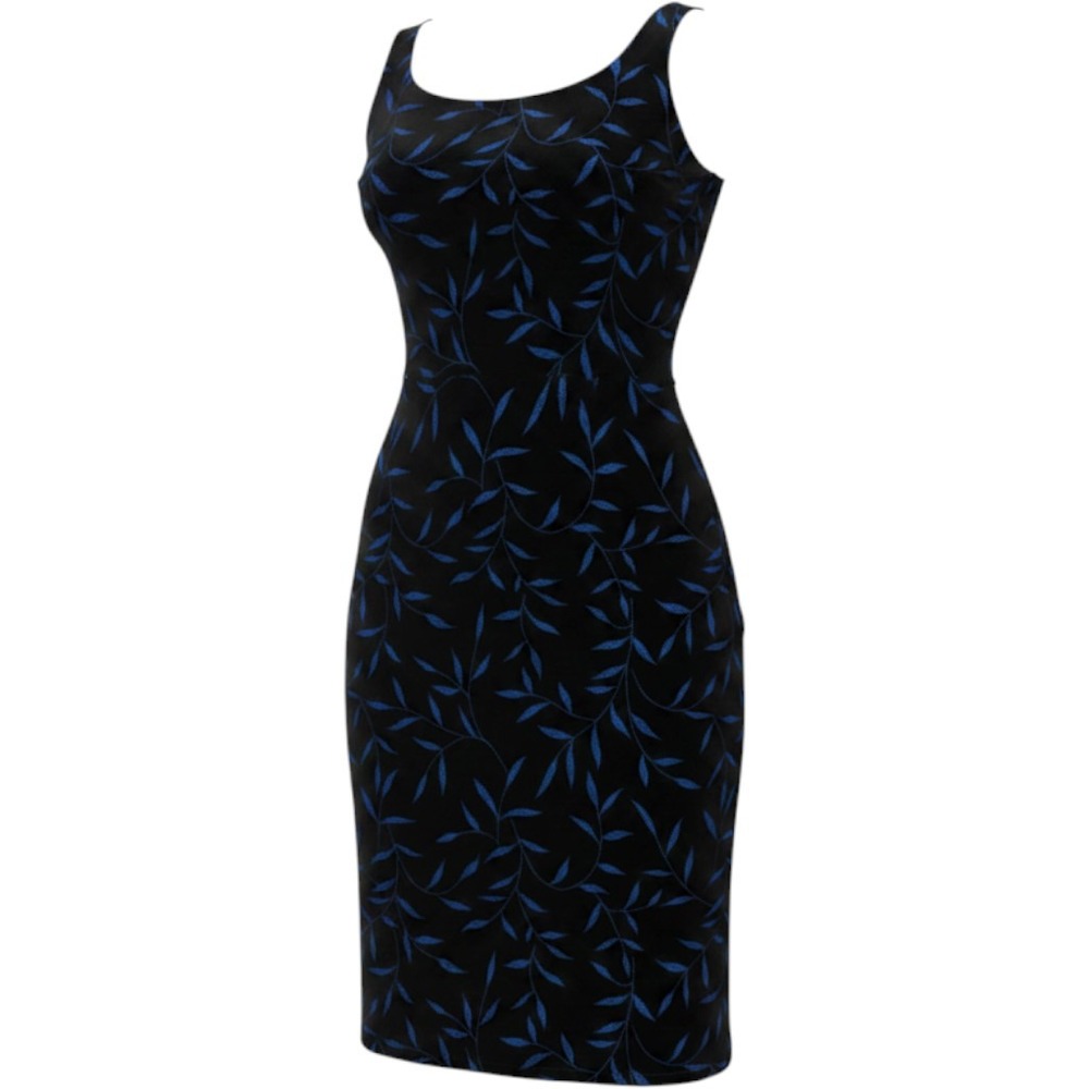 Molly Malloy Evening Vintage Navy Blue Velvet Glitter Leaf Dress & Jacket Set 14